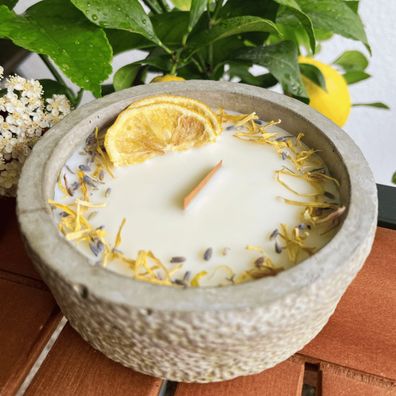 Limitierte Einzelstécke: Outdoor Citronella-Betonkerze â??Mugge Schreckâ?? â?? Handge