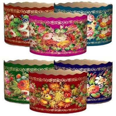 Osterbrot Backform Papier 10er Set Ø13,4cm - Hitzebeständige Einweg Osterkuchen