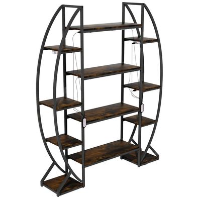 Pflanzenregal 177cm hoch mit LED Pflanzenlampe â?? Indoor Pflanzregal Metall Holz MDF