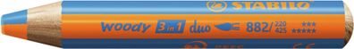 Stabilo woody 3 in 1 duo orange/mittelblau