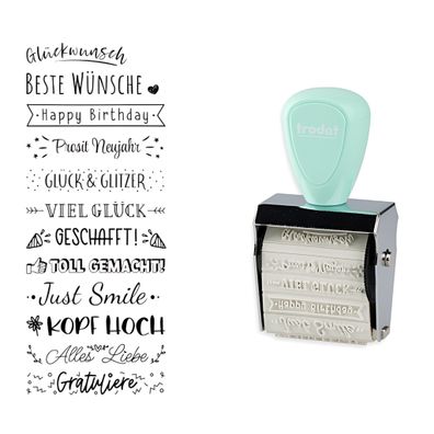 WEDO Trodat Creative Stempel SB Text Beste Wünsche / grün
