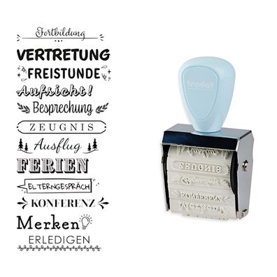 WEDO Trodat Creative Stempel SB Text Schulplaner / blau