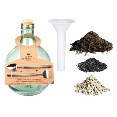 DIY Flaschengarten Set 5L â?? Geschlossenes Pflanzen-ßkosystem im Glas mit Kork â?? K