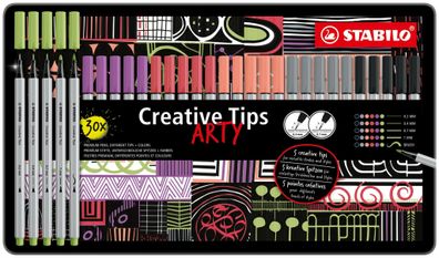 Stabilo Creative Tips „ARTY" PASTEL 30er Metalletui