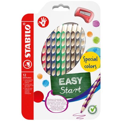 Stabilo EASYcolors R 12er Etui neue Farben mit Spitzer