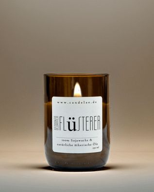 Gedankenflésterer Duftkerze â?? Handgefertigte Sojawachskerze â?? 250ml â?? Klarer Fo