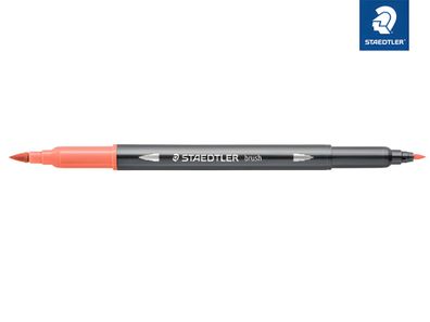 Staedtler Doppelfaserm. wasserverm. lachs