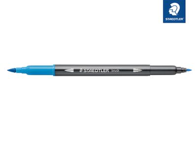 Staedtler Doppelfaserm. wasserverm. aquablau