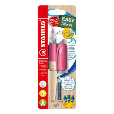 Stabilo EASYbirdy Timber L mit Feder A rosa 4006381606257