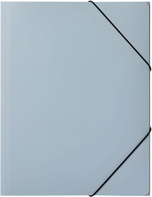 Pagna Gummizugmappe A4 PP Pastell eco 3 Einschlagklappen graubl