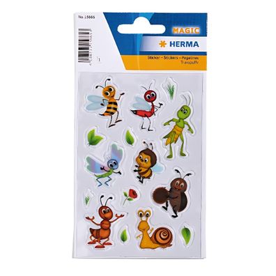 Herma Sticker MAGIC Tiere Wiesentiere Transpuffy 1 Bl