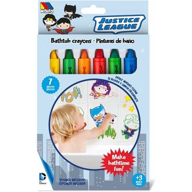 Wachstifte bunt Moltó Justice League Bad & Dusche 7 Stücke