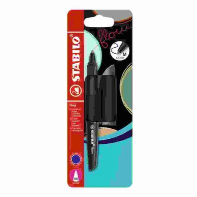 Stabilo Flow Kugelschreiber schwarz Kartonblister