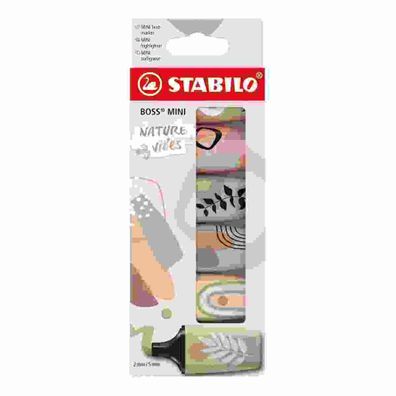 Stabilo BOSS MINI Naturevibes 6er Etui mit Hängelasche