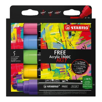 Stabilo FREE Acrylic T800C Set Seaside NEU