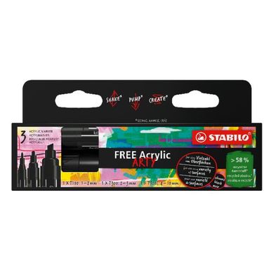Stabilo FREE Acrylic Mix schwarz NEU