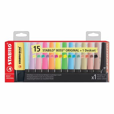 Textmarker BOSS Original Tischset 15 ST/15 Farben