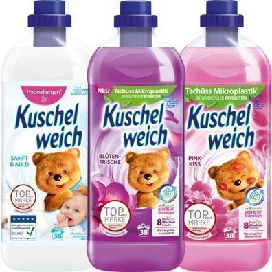 Kuschelweich Flüssig Waschmittel - 3er Set à 1L