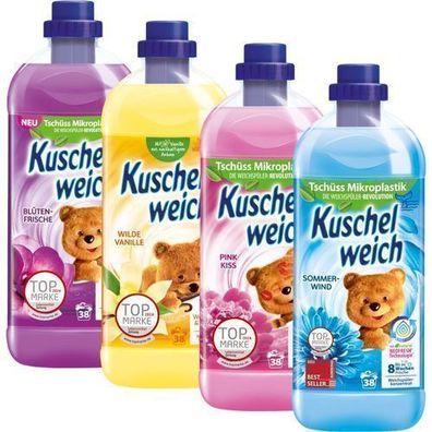 Kuschelweich Weichspüler Set - 4x1L Flaschen