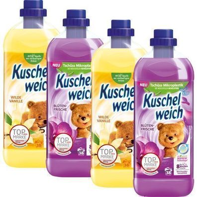 Kuschelweich Weichspüler Set mit 4 x 1L