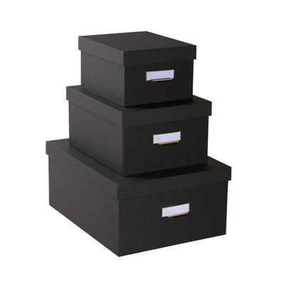 Set mit 3 Boxen OfficeByMe schwarz