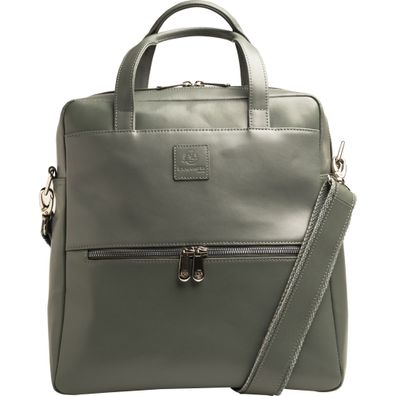 Rucksack Exactive Leder Zinngrau