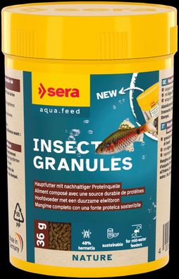 Sera Insect Granules Nature 100ml - langsam sinkendes Softgranulat Granulat
