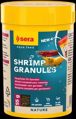 Sera Shrimp Granules Nature 100ml Garnelenfutter stärkt das Immunsystem Aquarium
