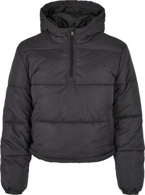 Urban Classics Damen Ladies Puffer Pull Over Jacket Black