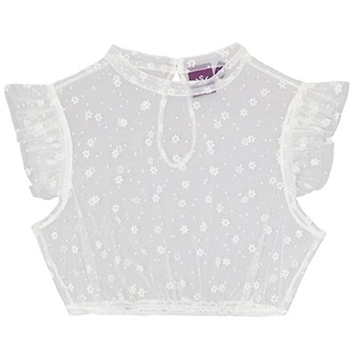 Dirndlbluse Grins Flügelarm hochgeschlossen