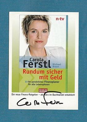 Carola Ferstl ( n-tv ) - persönlich signiert