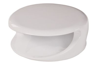 Couchtisch 80 x 33 cm Fieberglas Weiß