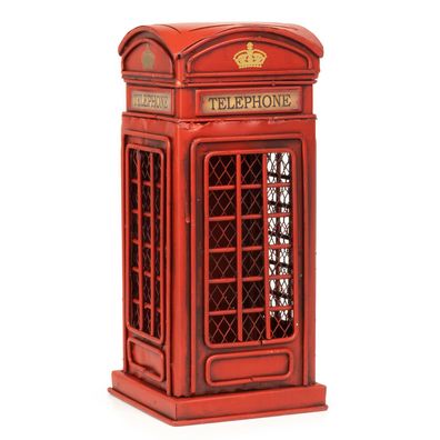 Moritz Blech-Deko Spardose Telefonzelle England rot Blechdekoration Blechmodell Model