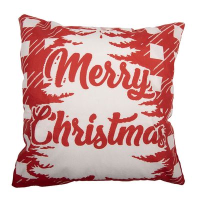 Clayre & Eef Kissenbezug 45x45 cm Rot Polyester (Gr. 45x45 cm)