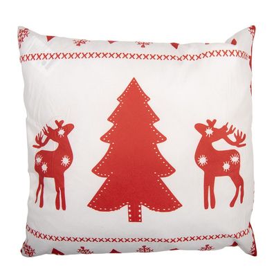 Clayre & Eef Kissenbezug 45x45 cm Weiß Polyester (Gr. 45x45 cm)