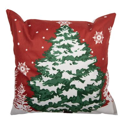 Clayre & Eef Kissenbezug 45x45 cm Rot Polyester (Gr. 45x45 cm)