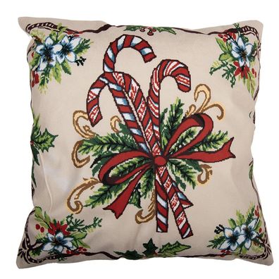 Clayre & Eef Kissenbezug 45x45 cm Beige Polyester (Gr. 45x45 cm)