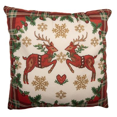 Clayre & Eef Kissenbezug 45x45 cm Beige Polyester (Gr. 45x45 cm)
