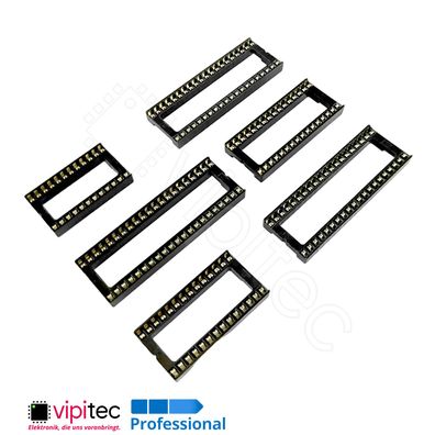 Weite IC Sockel 15,24mm DIP 24 28 32 40 42 Pin DIL Chip Fassung Halter Socket