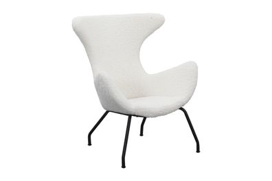 Relaxsessel Metall Polyester Weiß