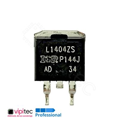 IRL1404 ZS N-Kanal MOSFET 40V 120A 230W 180ns SMD D2PAK TO-263AB IRL1404ZSTRLPBF