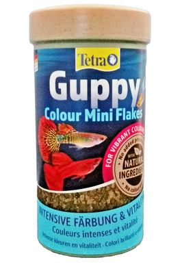 Tetra Guppy Colour Mini Flakes 250ml Futter für Lebendgebärende Guppy Platy Molly