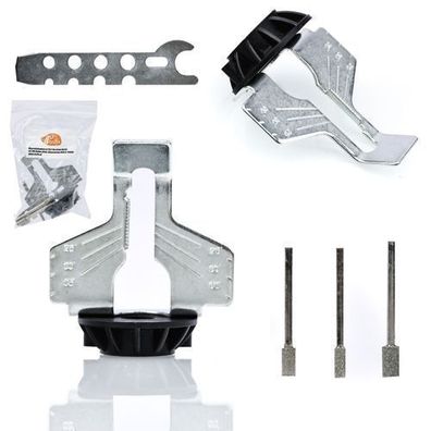 Rosfix Kettenschärfer Set – 3 Fräser | Stahl, 7x4 cm, für Schleifer