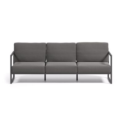 3- Sitzer Sofa Comova 225 x 85 x 85 cm Dunkelgrau Sitzgelegenheit Gartenmöbel