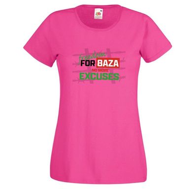Girly-Shirt mit beidseitigem Print - Freedom For 8AZA No More Excuses - 85226 Rosa Gr