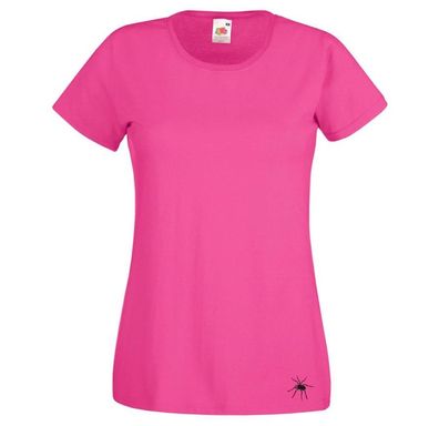 Girly-Shirt mit beidseitigem Print - Spinne Spider - 85229 Rosa Gr. XXL
