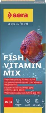 Sera Fish Vitamin Mix 15ml - wertvolle Vitaminergänzung für Fischfutter Aquarium