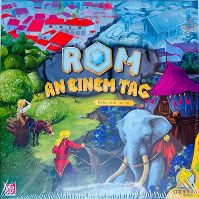 Rom an einem Tag Strohmann Games Familienspiel Brettspiel Kennerspiel Legespiel