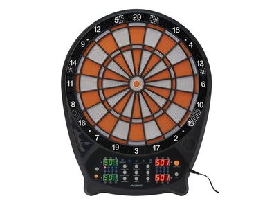 Crivit Elektronische LED-Dartscheibe Dartboard Dartspiel, orange