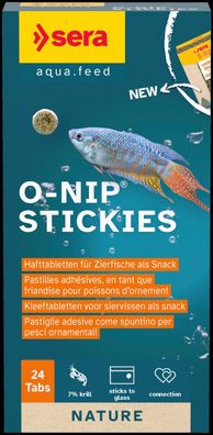Sera O-nip Stickies Nature 16g - 24 Hafttabletten für Zierfische als Snack